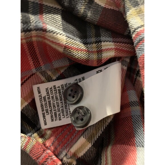 Lucky Brand Mens‎ Multicolor Red Plaid Button Long Sleeve Flannel Size Medium - Picture 9 of 12
